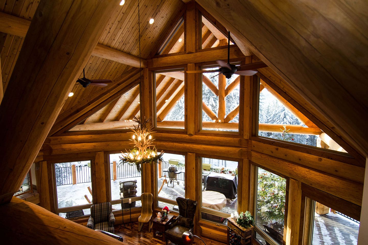 Custom Built Post and Beam Log Home.