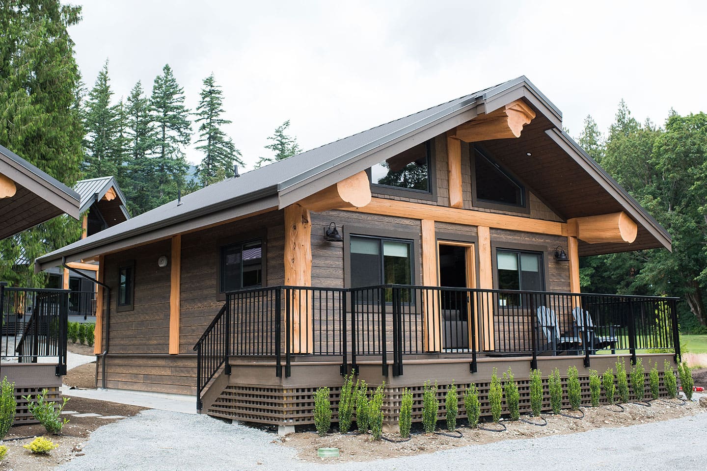 Exterior of Log Cabin Kit, BC Log Home Builder.
