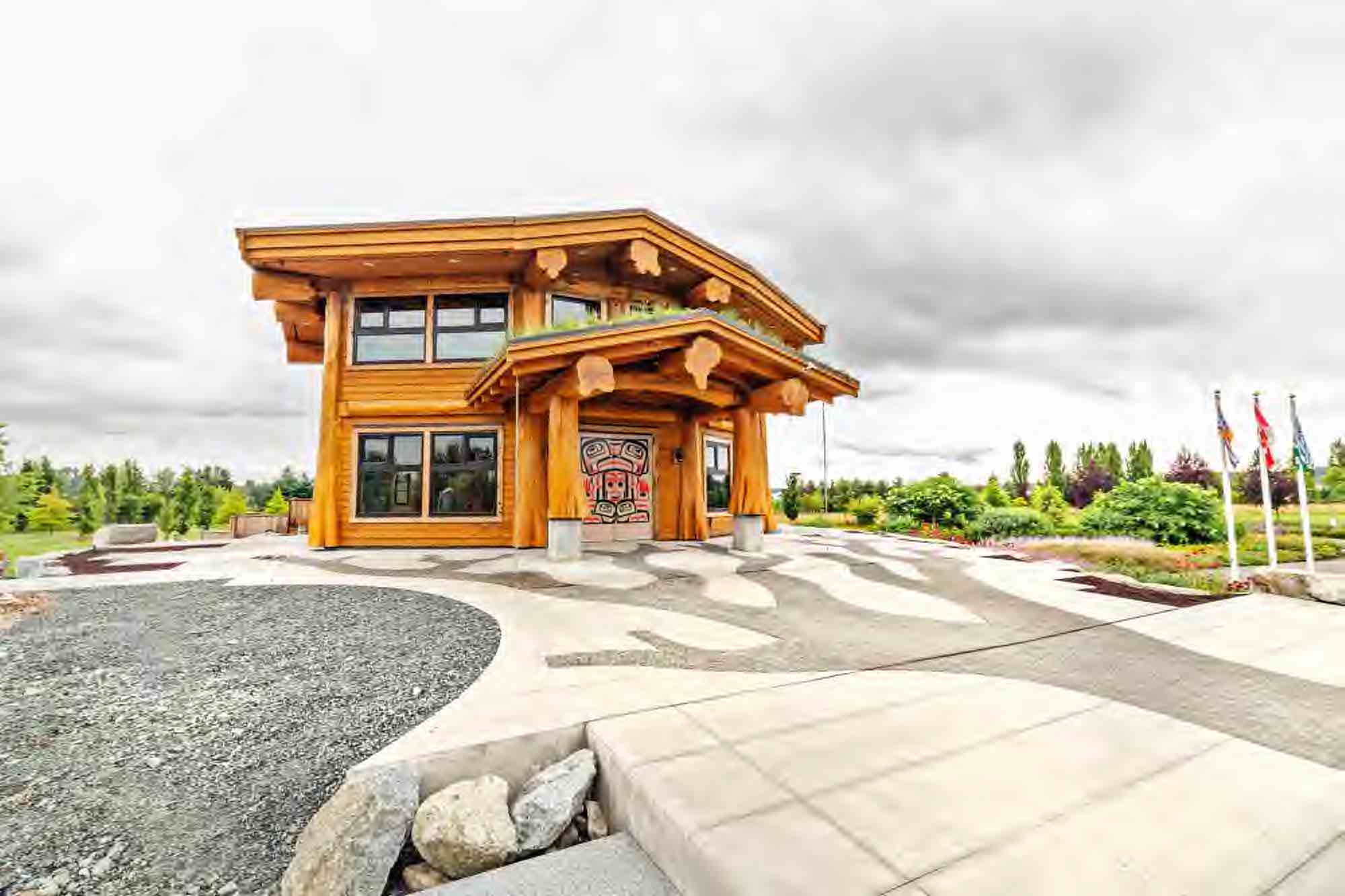 Exterior of Interior of BC Home Builders Custom Built Post and Beam Log Home.