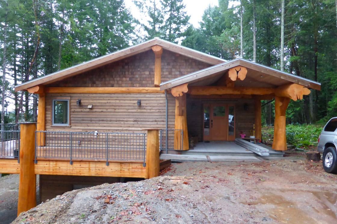 Timber Frame Home Custom Built, BC Log Home Builder.