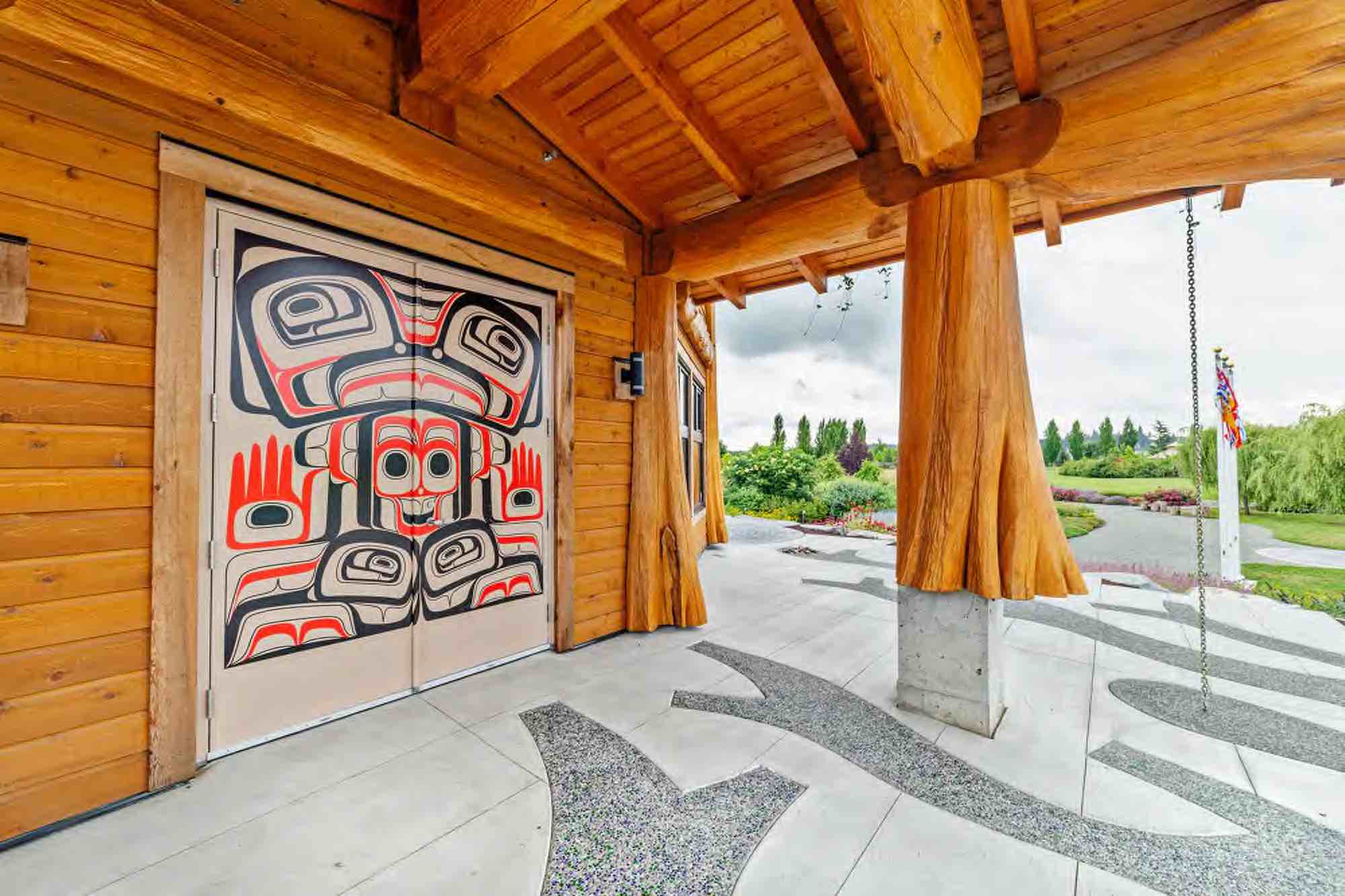 Exterior of BC Home Builders Custom Built Post and Beam Log Home.