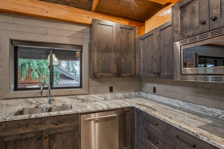 kitchen in log cabin kit