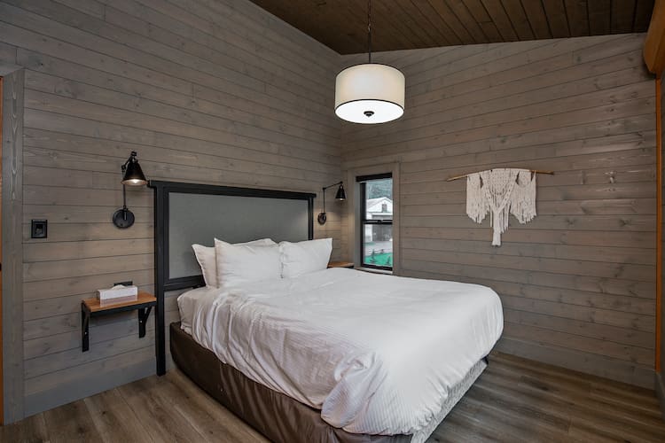 bedroom view in sasquatch log cabin kit