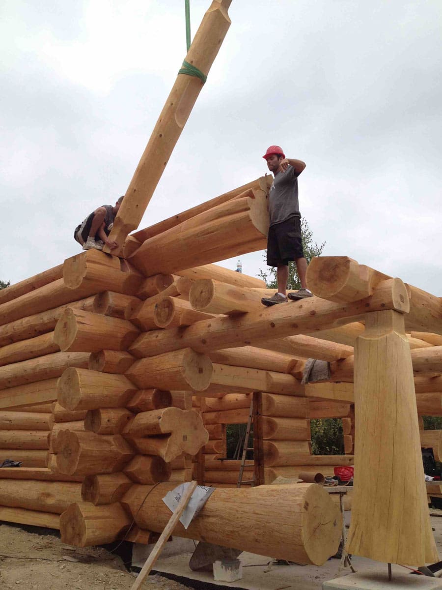 Italian Log Cedar Flare Butt Log Home