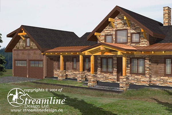 Timber Frame Log Home Custom Built Floor Plans, BC Log Home Builders.
