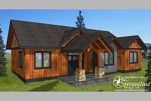 Timber Frame Log Home Custom Built Floor Plans.