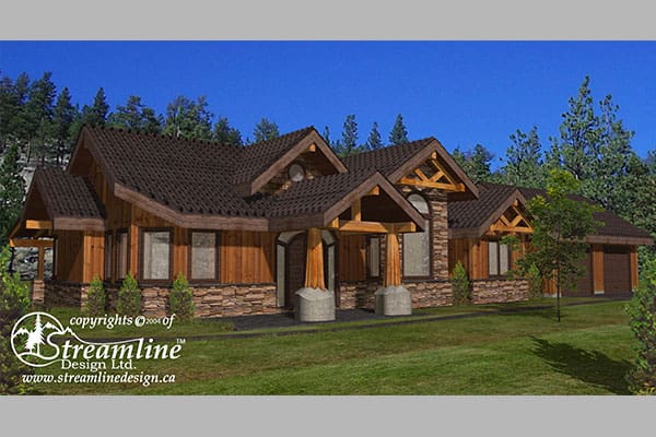 Timber Frame Log Home Custom Built Floor Plans, BC Log Home Builders.