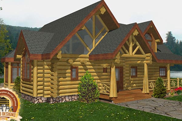 Plan-rosevelt Full Scribe Log Home Custom Built Floor Plans.