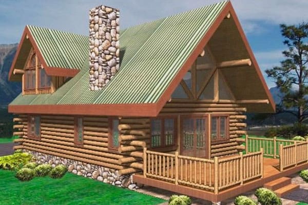 Plan-saddlehorn Full Scribe Log Home Custom Built Floor Plans.