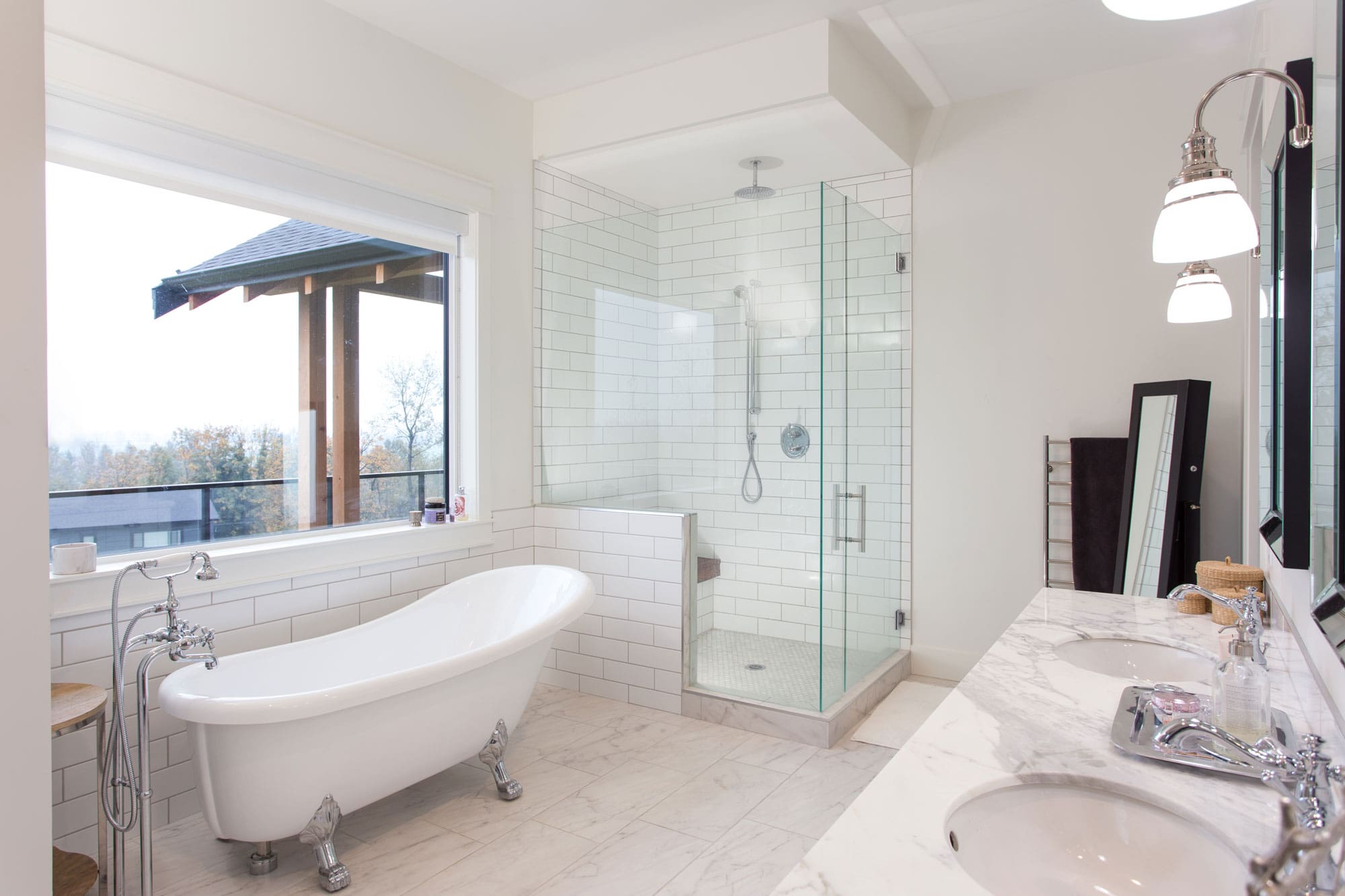 Bathroom of BC Log Home Builders Timber Frame Home.
