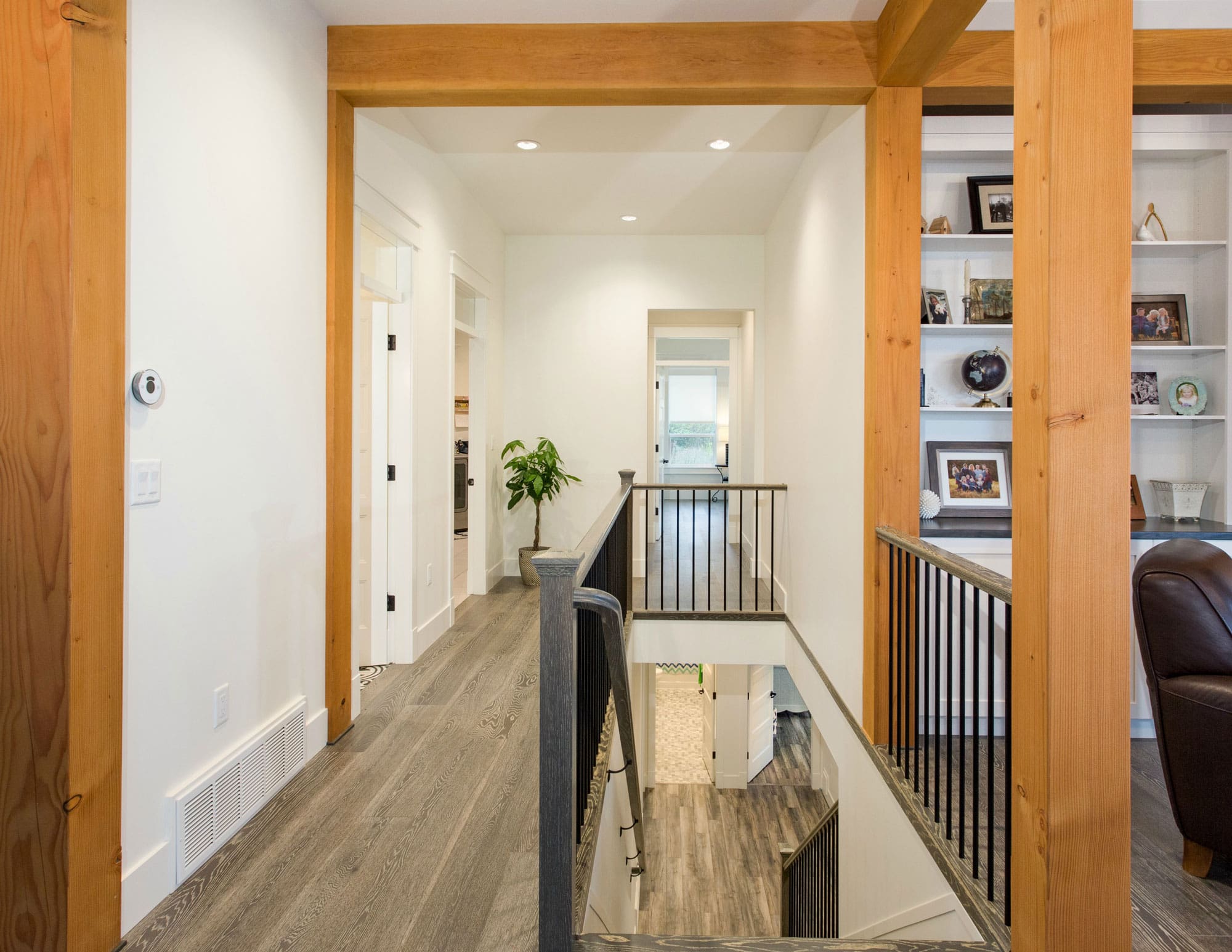 Interior of BC Log Home Builders Timber Frame Home.
