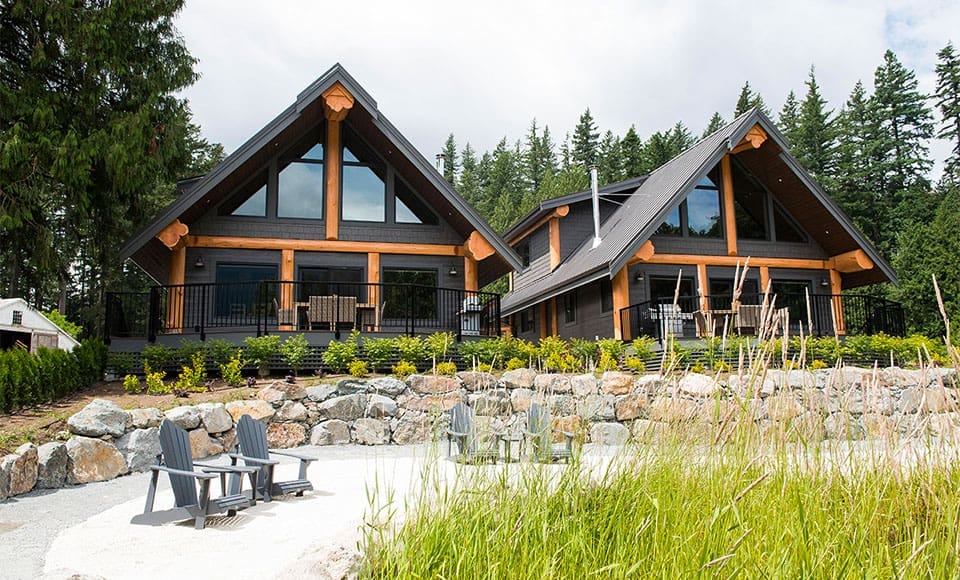 Exterior view of Log Cabin Kits.