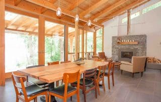 BC Log Home Builders custom built Timber Frame home.