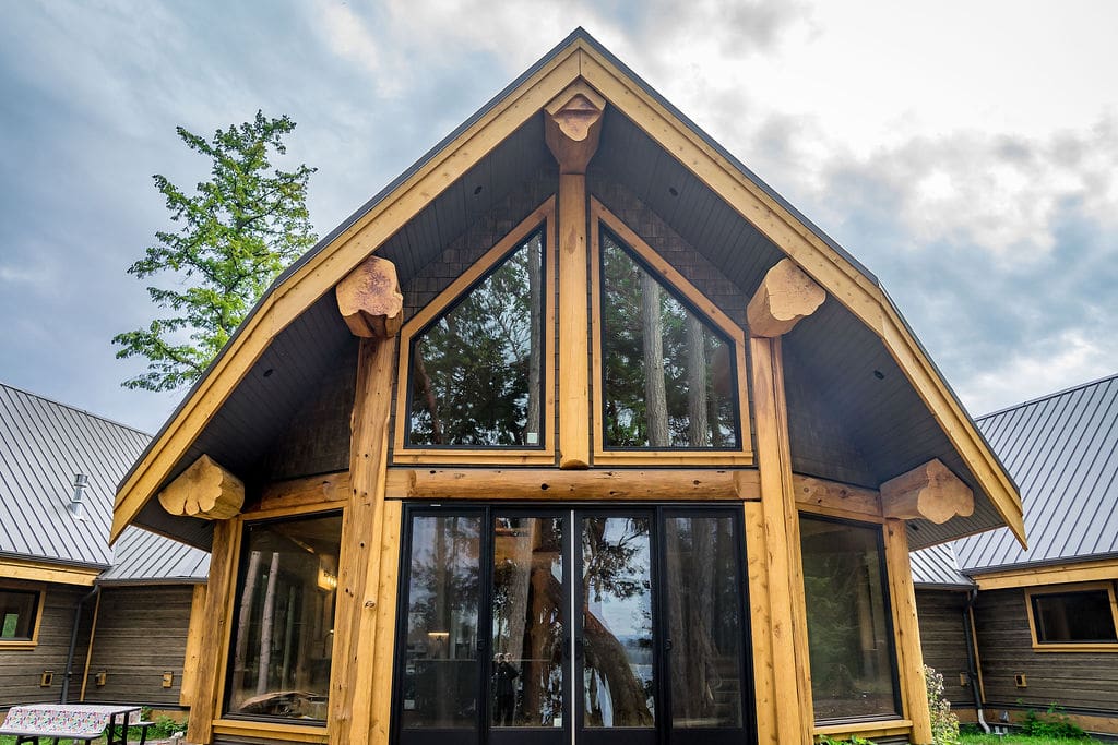 Exterior of Custom Built Connect Log Cabin Kits