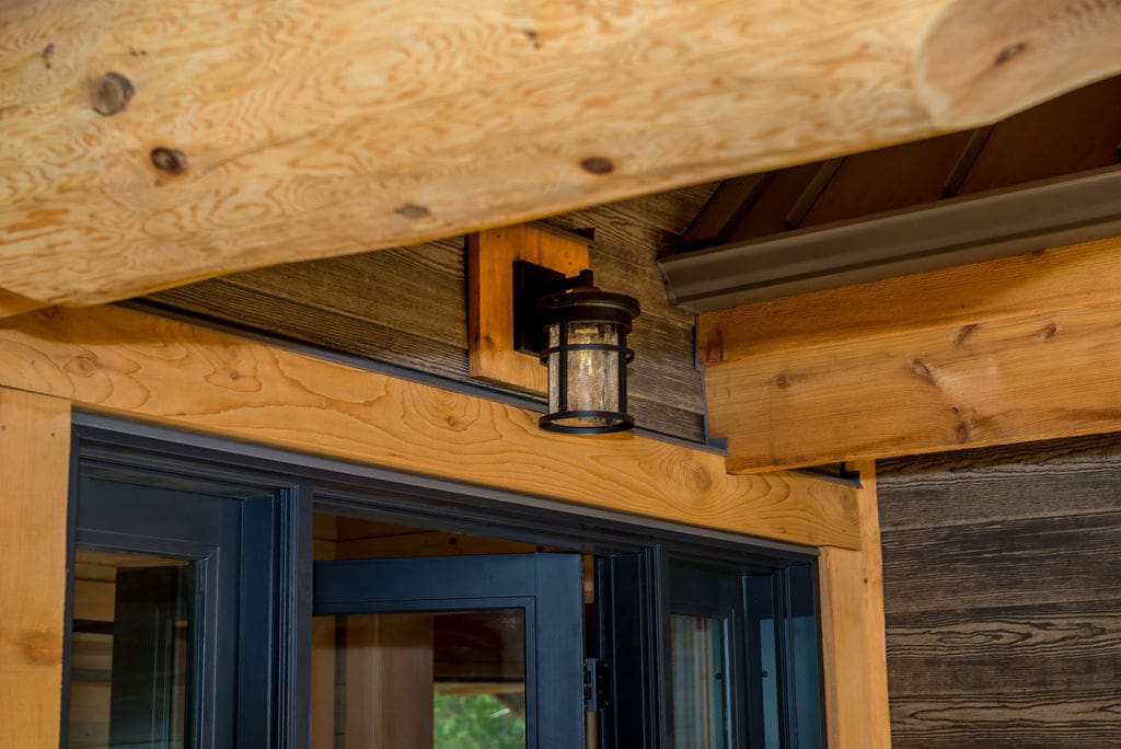 exterior light on connect log cabin kits