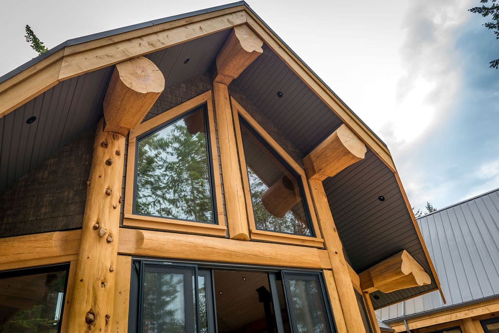 Exterior of Custom Built Connect Log Cabin Kits